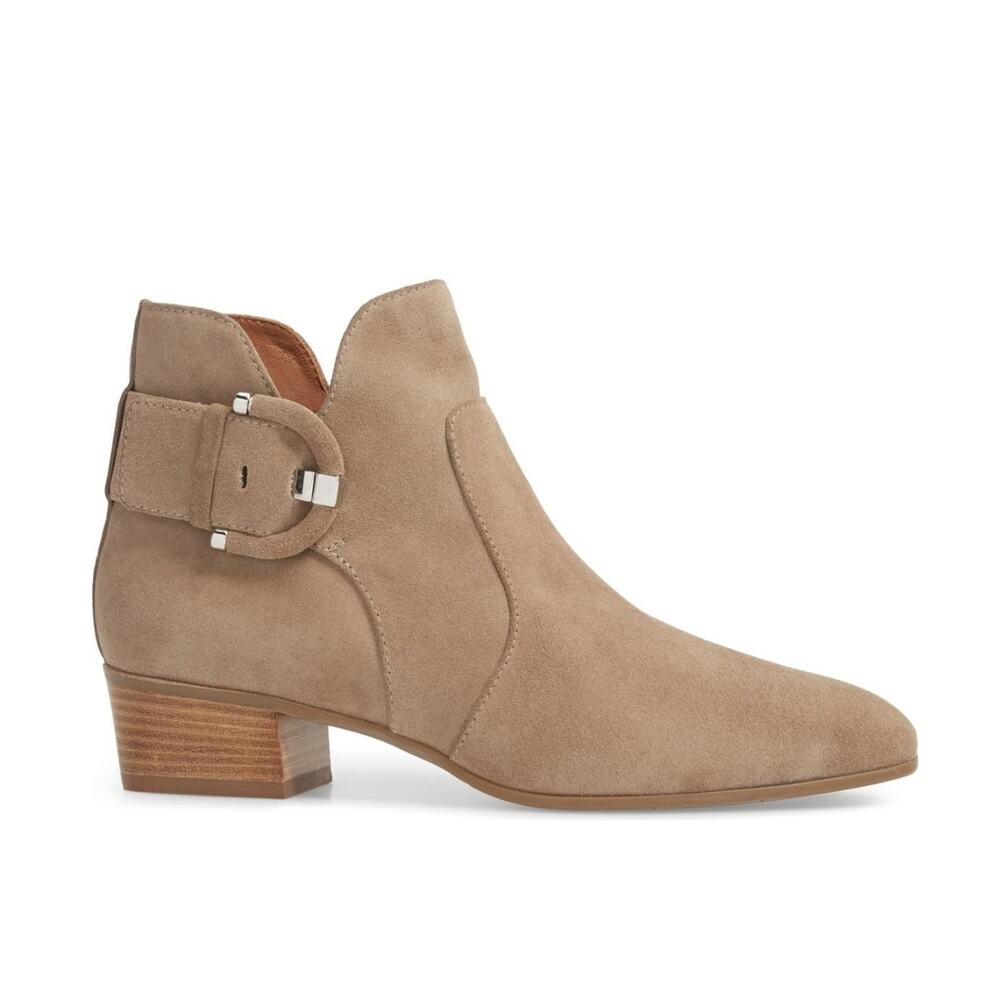 Aquatalia Fiamma Leather Suede Water Resistant Taupe 9.5 NIB $425